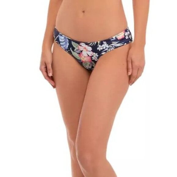 Jessica Simpson Bikini Bottom Stranded in Paradise Ruched Hipster Swimwear M - Picture 5 of 5